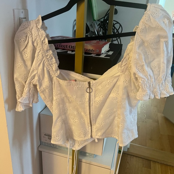 For love and lemons white top. Worn once and dry cleaned. - Picture 2 of 2